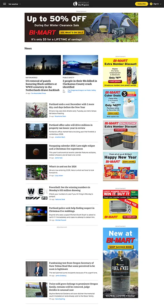 Oregonlive • December 30, 2025
